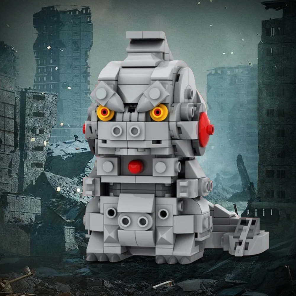 

MOC Mecha Dinosaur BrickheadZ Model Building Blocks Minus One Movie Horror Monster Mini Tyrannosaurus Brick Toy Gift