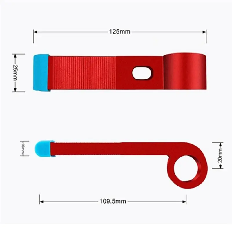 A75K T-Shaped Wooden Clip Aluminum Alloy T-Shaped Wooden Clip Red Chute Track Limiter Carpentry Positioning Limiter-B