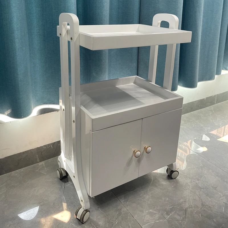 Lash Trolley Furniture Pedicure Organizer Cart With Wheels Hair Professional Beauty Salon Spa Auxiliary Dental Iron