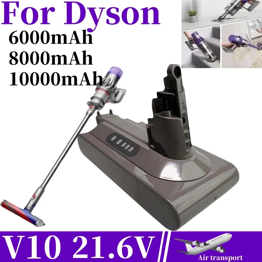 For Dyson V10 SV12 Rechargeable Battery 25.2V 6000mA/8000mAh/10000mAh Replaceable Fluffy Cyclone Vacuum Cleaner Battery