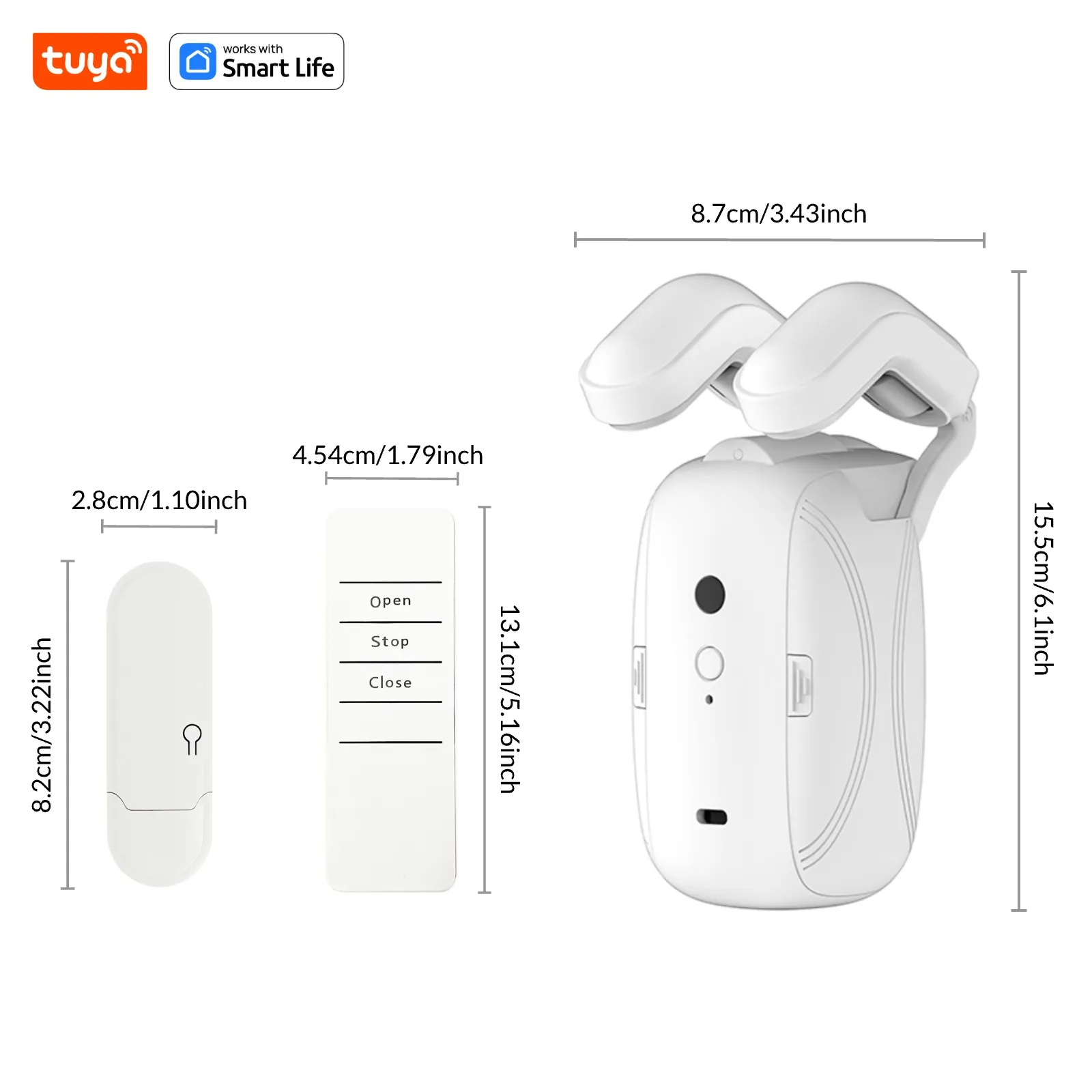 Tuya Smart WiFi Curtain Robot,  Intelligent 3-in-1 Control Tuya App/Remote/voice control（Alexa Google Siri） For Roman Rod Track