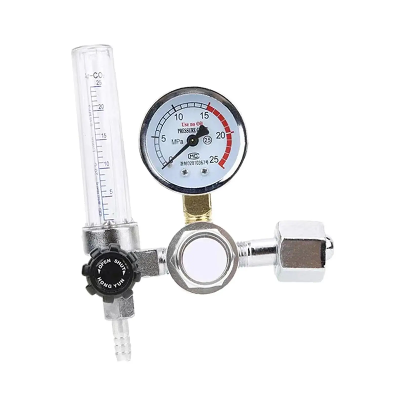 

Регулятор давления аргона ударопрочный, с редукционным клапаном и медным кованым расходомером для газовых баллонов