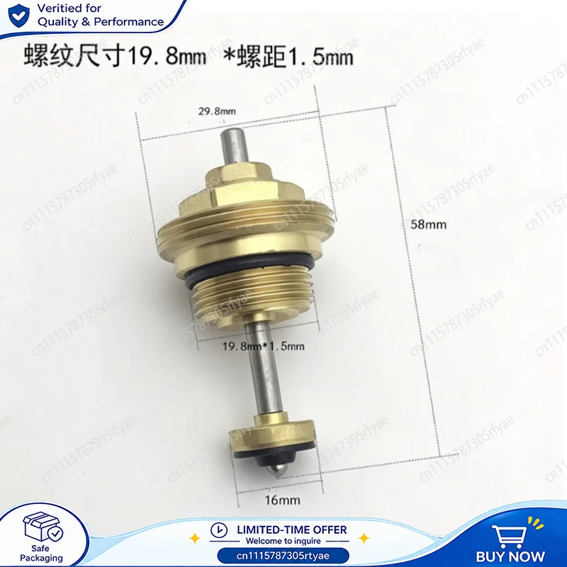 Underfloor Heating Manifold Return Valve Core M30 x 1.5 Thermostatic Valve Insert with Handle for Floor Heating System