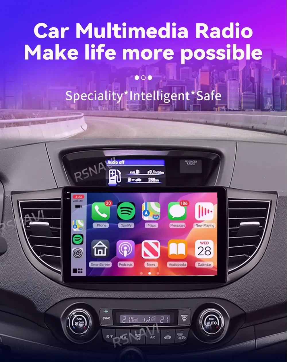 Android 16 Carplay Auto Car Radio Multimedia Player For Honda CRV CR-V 2012-2016 WIFI+4G DSP Autoradio Stereo 2din Head Unit