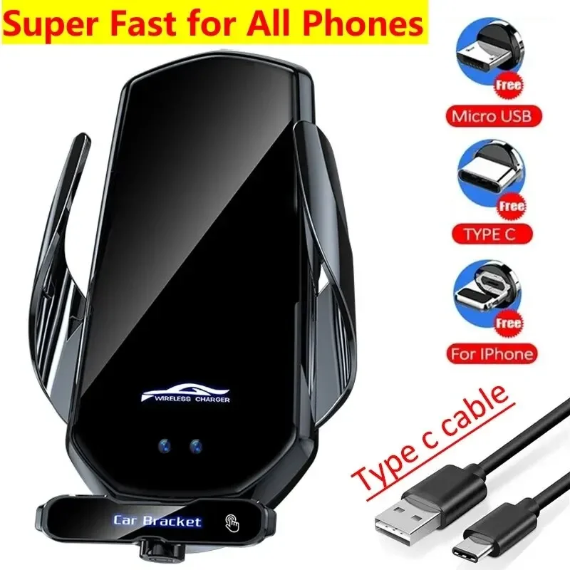Car Wireless Charger Magnetic Fast Charging Station Air Vent Stand Car Phone Holder Mount For iPhone 15 14 13 12 Samsung Xiaomi