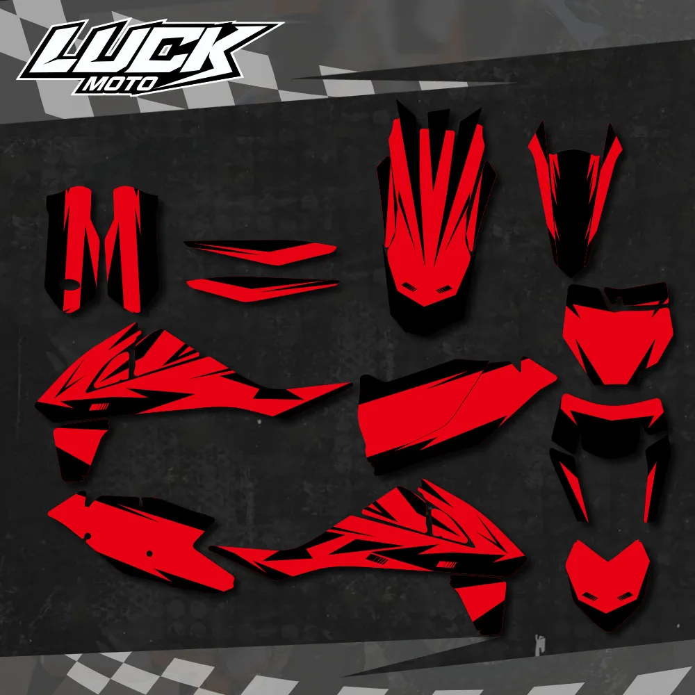 LUCKMOTO Customized Stickers Decals Graphics For KTM SX SXF 2016 2017 2018 125 200 250 300 400-500 EXC XC-W EXCF 2017 2018 2019