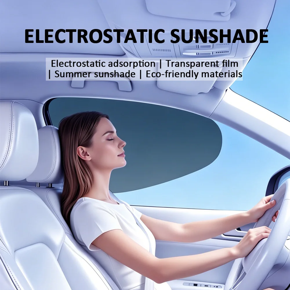 Electrostatic Curtains For Car Side Window Sun Protection Cover Foldable Sun Shade UV Ray Blocking  Internal Blocker Sun Shade