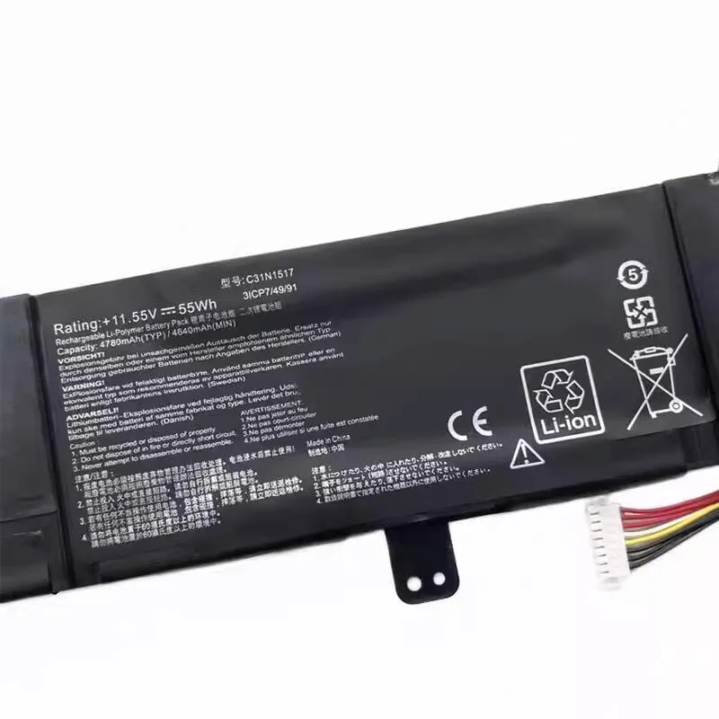 Imagem -03 - Bateria do Portátil Asus Vivobook Flip em 11.55v 55wh C31n1517 Q304ua Tp301u Q304ua Tp301 13.3