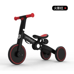 Portable Baby Trike 5 IN 1 Child Pedal Tricycle Two Wheel Balance Scooter Pushchair Outdoor Indoor Trike Trolley Gift For Kids