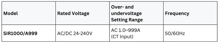 GINRI SIR1000/A999 Adjustable LCD Digital Display Current Monitoring Relays