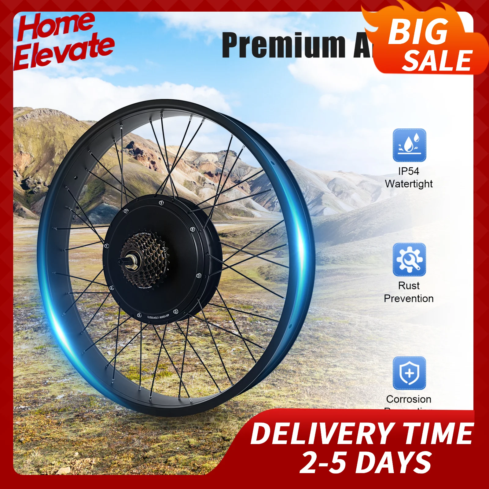 48V 1500W Electric Bike Conversion Kit 26