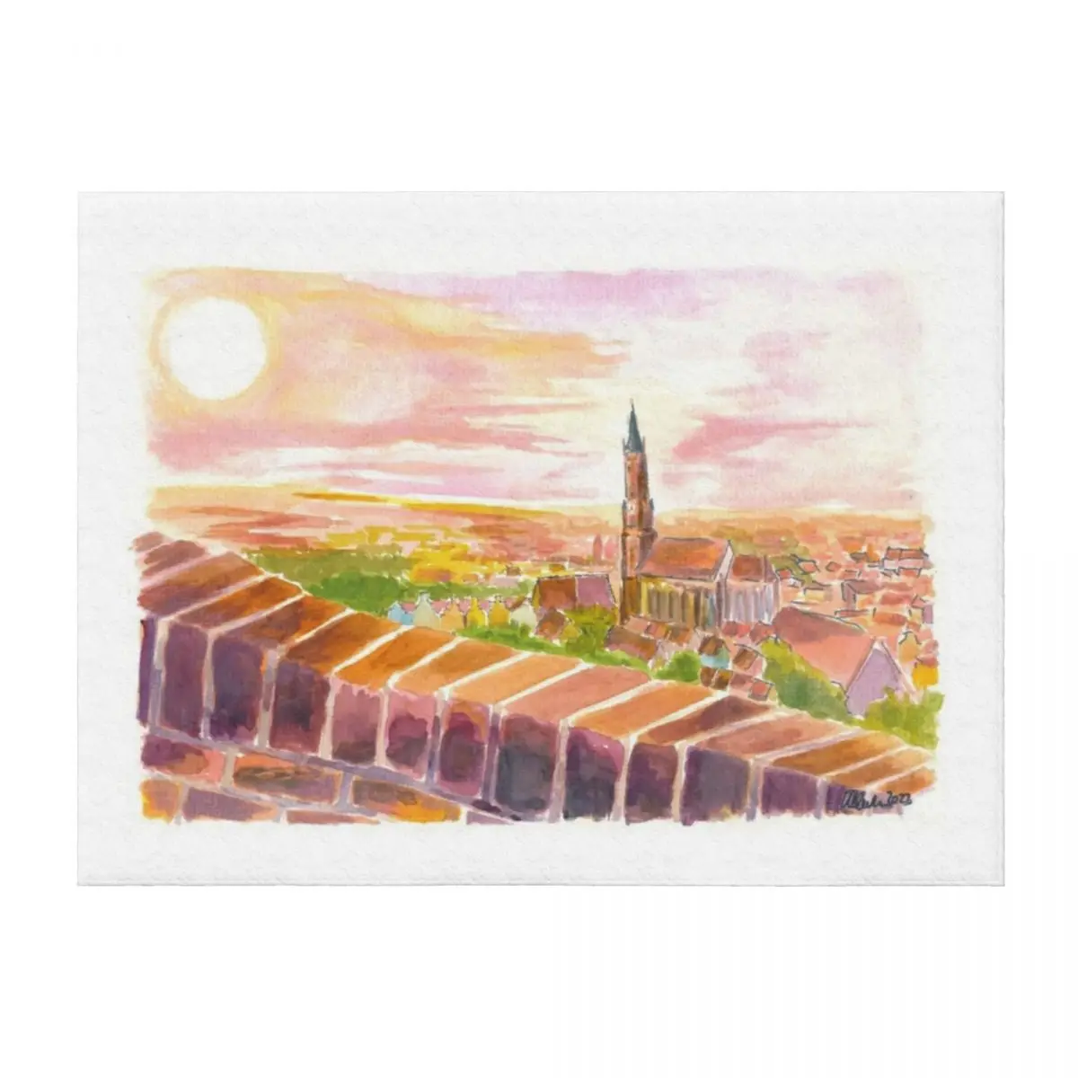 

Landshut Schanzl View on a Summer Day Throw Blanket Soft Plush Plaid halloween For Baby heavy to sleep Blankets