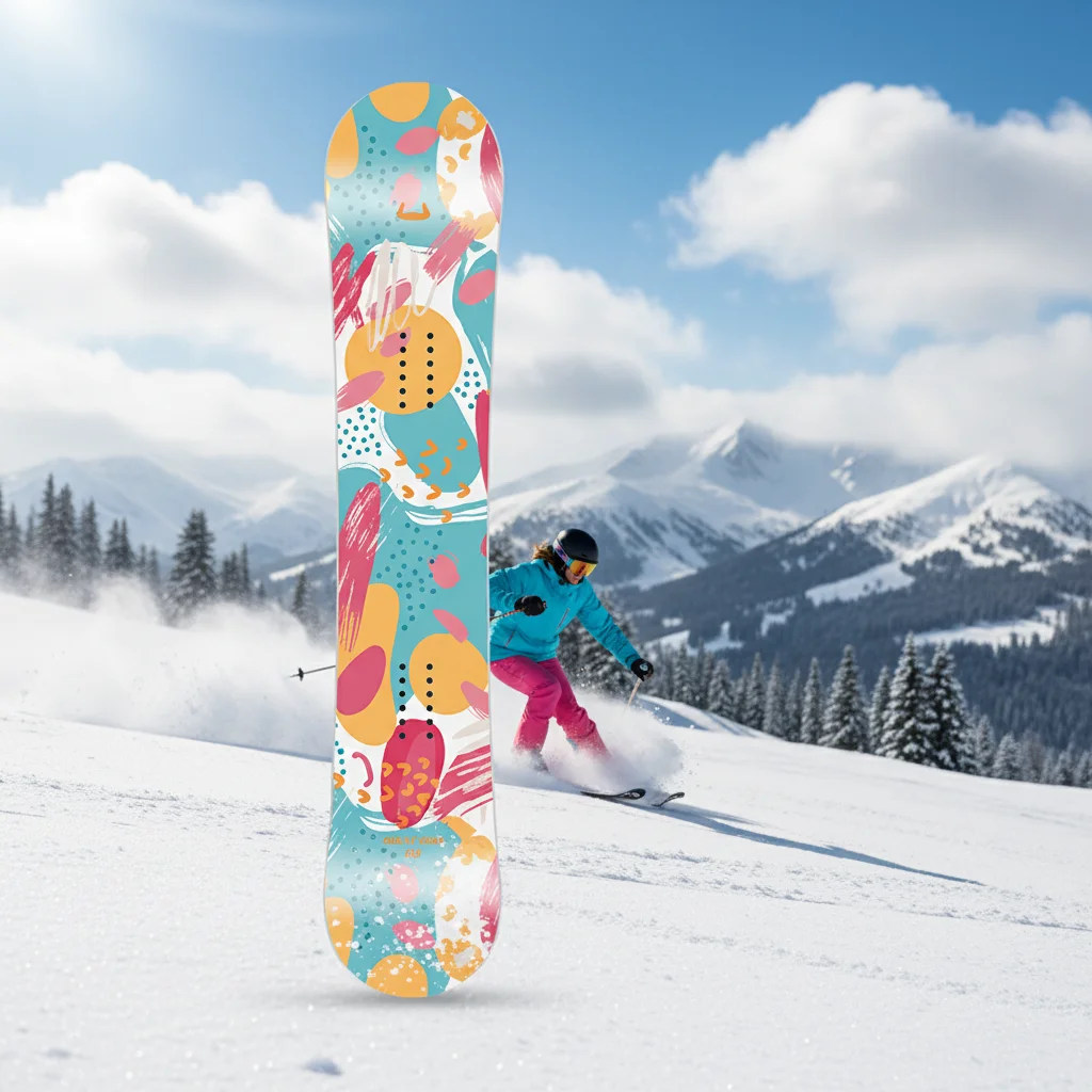 

Custom Logo Carbon Fiber Poplar Alpine Snowboard With Branding For Adult Riders Rainbow Color All-Terrain Snowboard Package