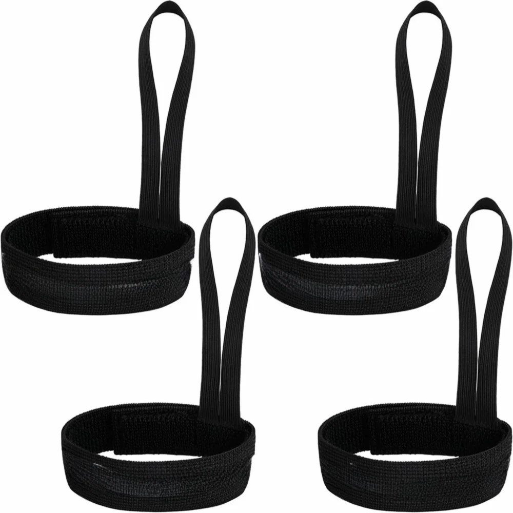 

4Pcs Adjustable Design Elastic Wrist Straps Nylon Material Elastic Construction Ski Glove Leashes Metal Button