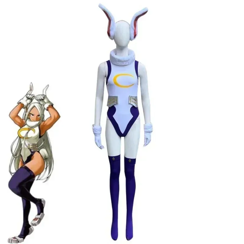 CyAnime Rabbit Mirko Miruko Boku No My Hero Academia Cosplay Costume Wig Sexy Woman Jumpsuit Bunny Girl Uniform Halloween Suit view 3