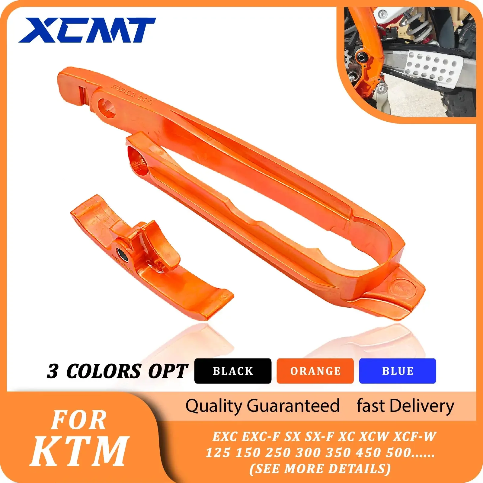 

Motorcycle Chain Slider Guard Swingarm Guide For KTM EXC EXC-F SX SX-F XC XCW XCF-W 125 150 250 300 350 450 500 2016–2020 2021