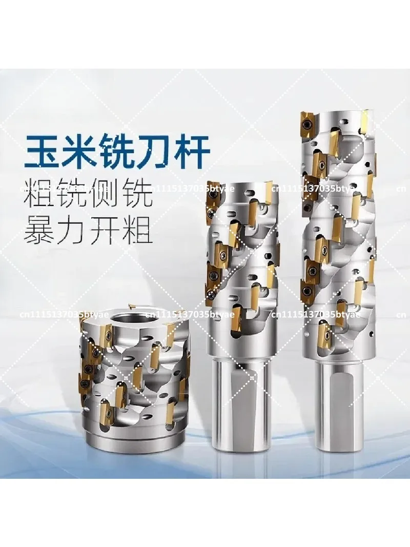 400R CNC Open Rough Corn Rod Spiral Right Angle Milling Cutter