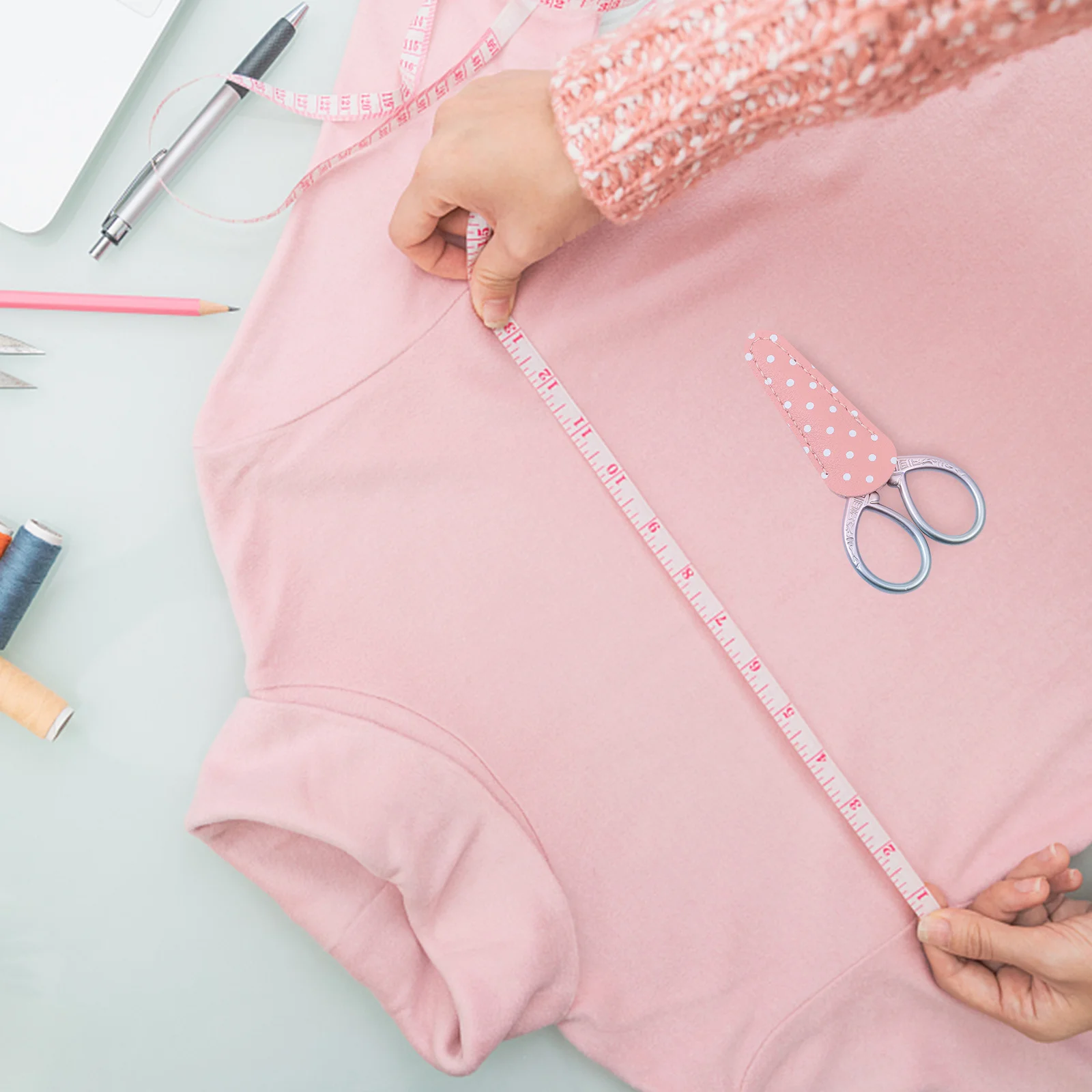 

1Set Embroidered Scissors Precision Pointed Metal Shear with Case Suitable for Sewing Accessories Craft Thread Cutter