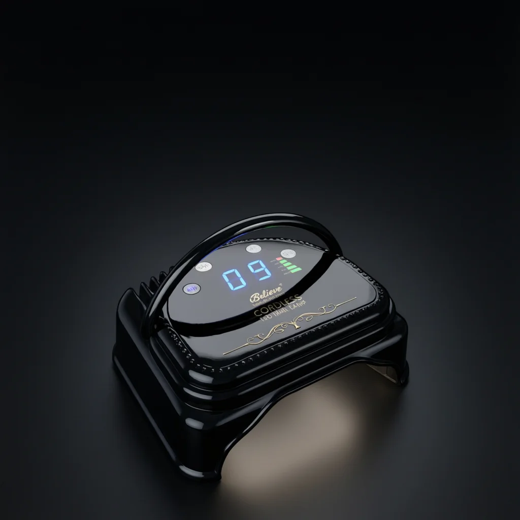 64W LED UV/LED Nail Lamp with Auto Sensor, Rechargeable UV Gel Polish Dryer, Nail Curing Lamp for Salon & Home Use