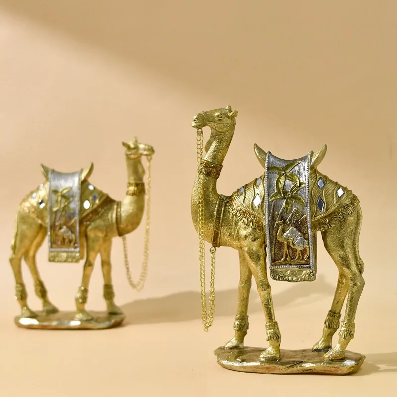 European Camel Statuette Ornament Bedroom Tabletop Accessories Handmade Resin Crafts Bedroom Home Decorations