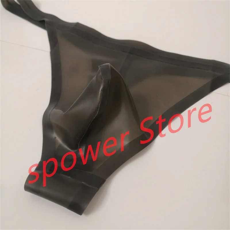 

Латексные трусы, прозрачные черные сексуальные фетиш-резиновые шорты, нижнее белье, трусы, косплей костюм ручной работы для мужчин