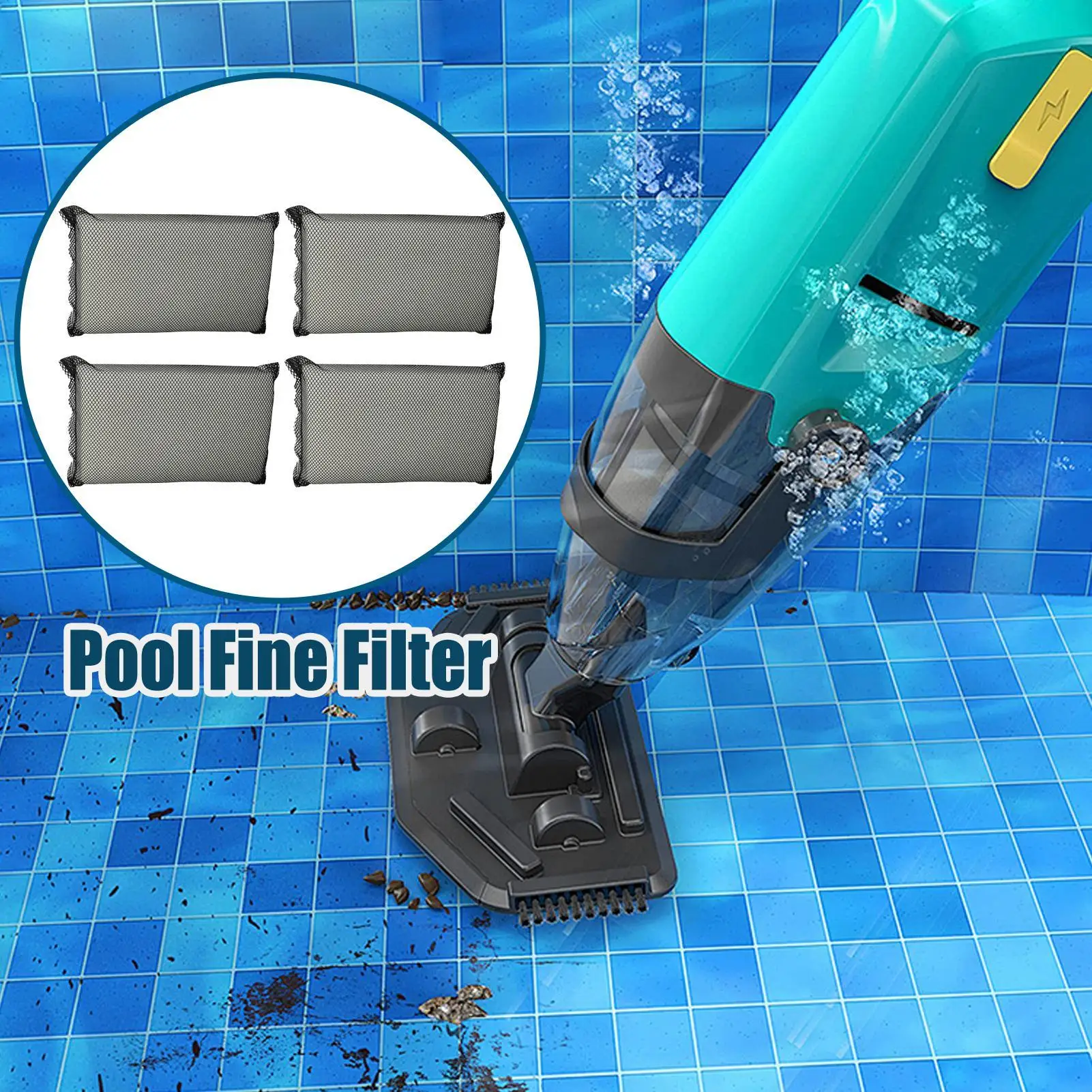 

4pcs pool vacuum filter pool robot filter pad Robotic Pool Cleaner Fine Filter Nets Household Cleaning Replacement Parts