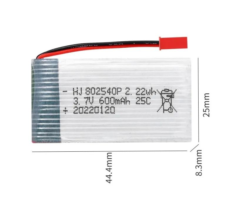 1S 3.7V 600mAh 25C bateria Lipo 802540P kabel wtyczka JST/USB do X400 X500 X800 HD1315 HJ818 HJ819 X25 R/C Quadcopter R/C Drone