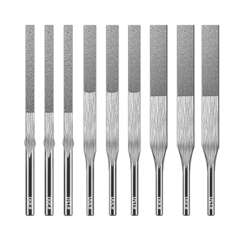 12PCS/SET BEST Diamond pneumatic tool File set MTP-120 Mechanical File for Mold Polishing Tapered Hand File Set