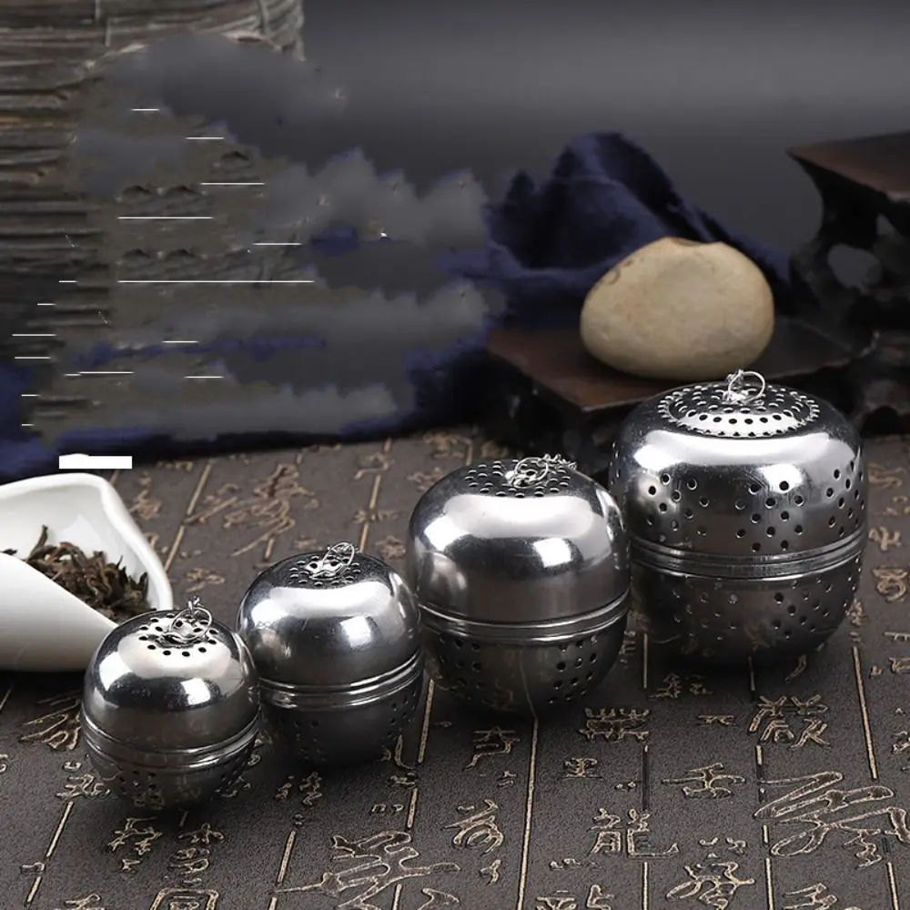 Easy To Clean Multifunctional Oval Kitchen Hanging Type Tea Leak Mesh Seasoning Ball Tea Infuser Filtering Tennis Ball