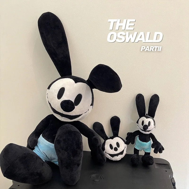 Disney Oswald The Lucky Rabbit Mickey Plush Figure Toys Keychain Kawaii Backpack Car Pendant Room Decoration Couple Holiday Gift