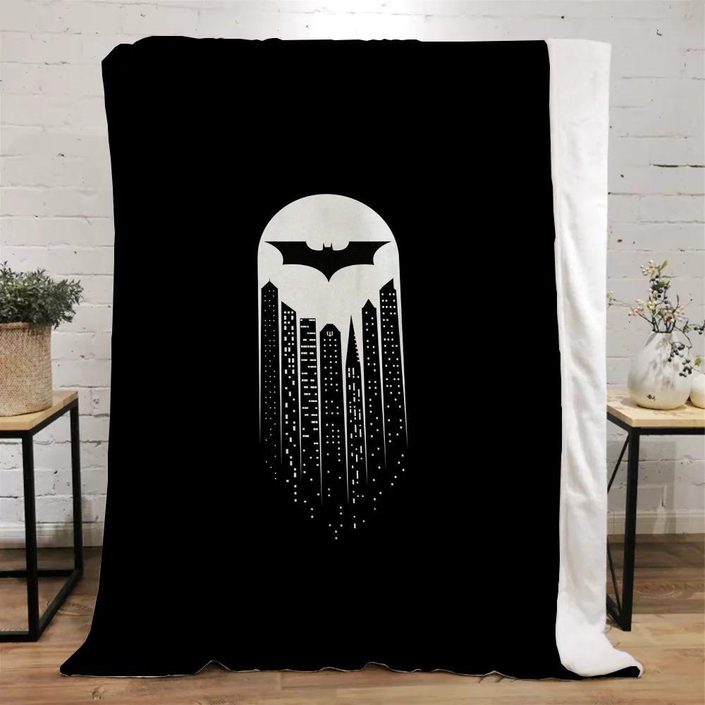 Batmans Warm Winter Blankets for Sofa Cover Blanket King Size Home Interior Beach Towel Microfiber Bedding Knitted Plaid Throw &