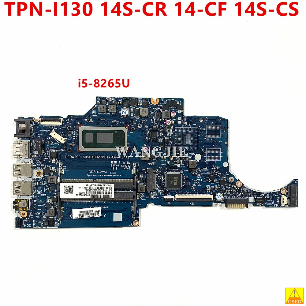 

6050A3023801-MB-A01 For HP TPN-I130 14S-CF 14S-CR 14-CF 14S-CS Laptop Motherboard L38210-601 L38210-001 With i5-8265U