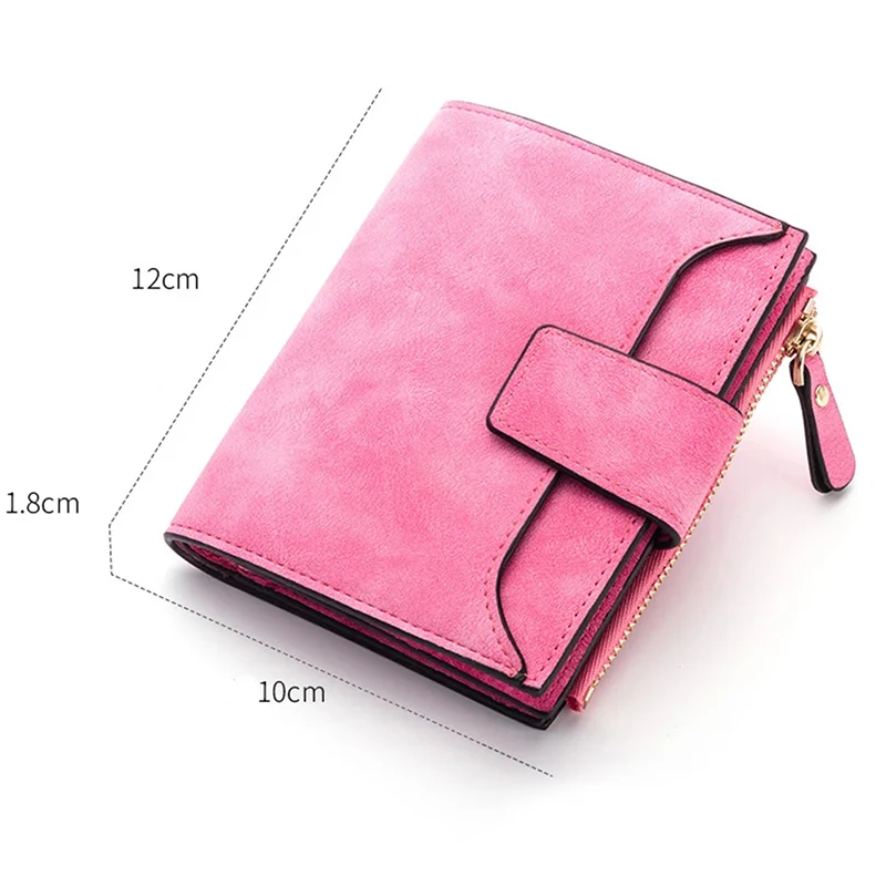 Baellerry New Women Wallets High Quality Short Card Holder Zipper Female Purse Coin Pocket PU Leather Photo Holder Men's Wallet