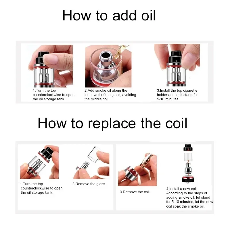 Atomizador de tanque vape substituível, 24mm, 2.5ml, 0,5ohm, bobina enorme, tanques de cigarros eletrônicos para 510 fios, 80w, 100w, caixa, mod, kits ecig