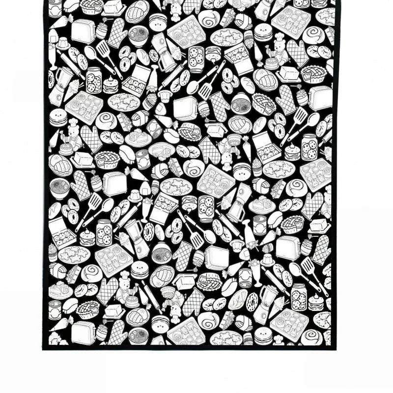 Black Background Bakery Toast Doodle Throw DIY blanket Soft Warm Lightweight Blanket For Sofa Bed Camping Home Decor Gift