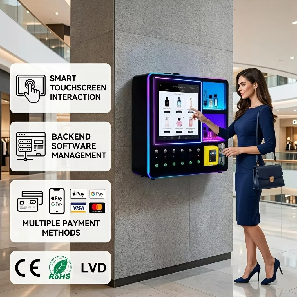 Máquina Expendedora de Perfumes Inteligente Personalizada FOODLINE, Dispensador de Fragancias para Centro Comercial
