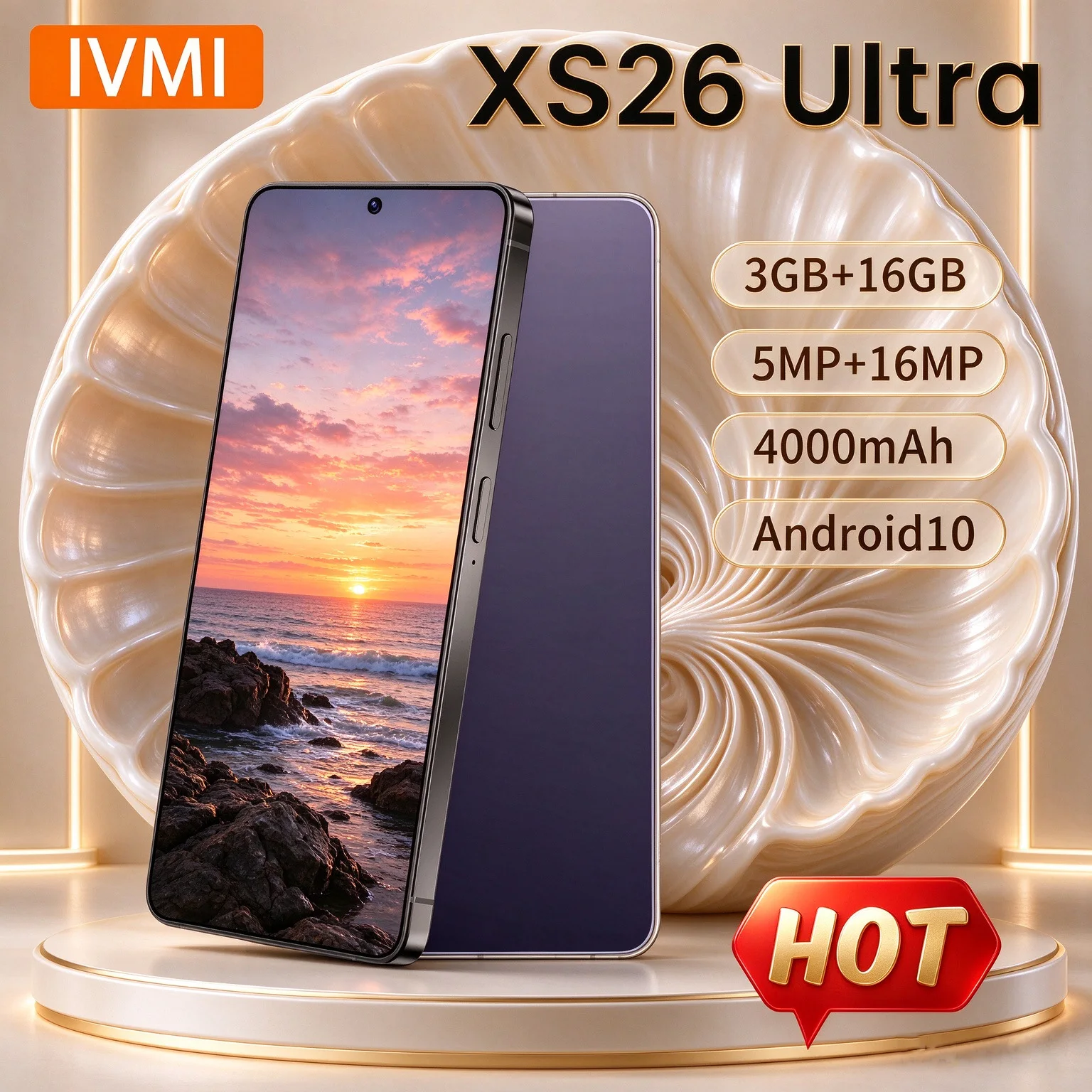 هاتف ذكي IVMI الإصدار العالمي X S26 Ultra بذاكرة 3+16 جيجابايت وشاشة 6.9 بوصة وشريحتي اتصال ونظام أندرويد وواي فاي ومتجر جوجل بلاي وفتح قفل الوجه، هاتف محمول 4G رخيص