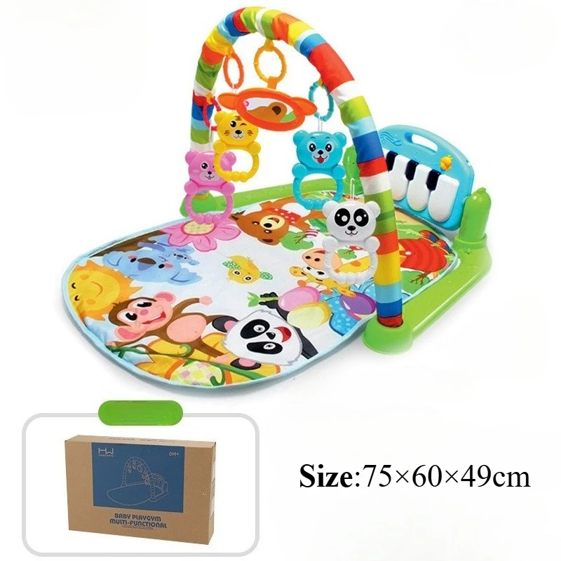 طفل اللياقة البدنية حامل الموسيقى اللعب رياضة النشاط اللعب التعليم المبكر الوليد البيانو الزحف بطانية دواسة لوحة ألعاب 0-36 شهرا الهدايا