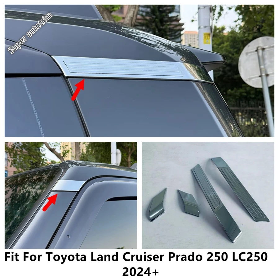 

Window B C Pillar Post Panel Strip Sequins Cover Trim ABS Chrome Accessories For Toyota Land Cruiser Prado 250 LC250 2024 2025