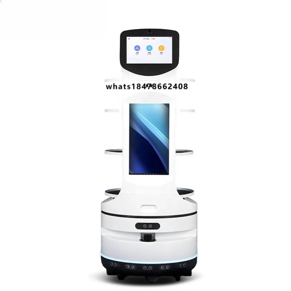 Commercial Waiter Robot AI Humanoid 4-Compartment Auto Charge Self-Driving Food Delivery with Navigation & 4G/5G