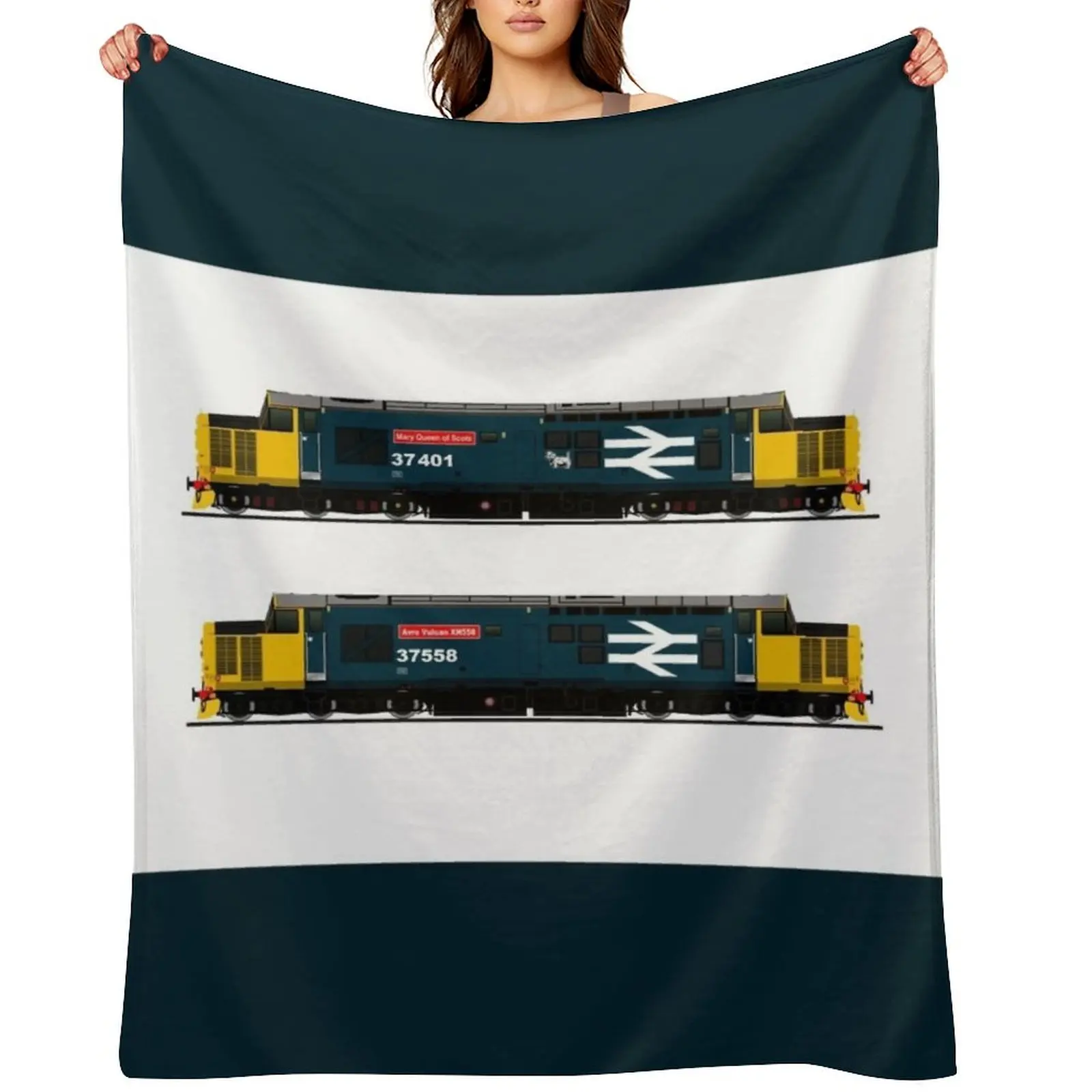 class 37 locomotives Throw Blanket manga anime Thin Vintage Luxury Soft Blankets