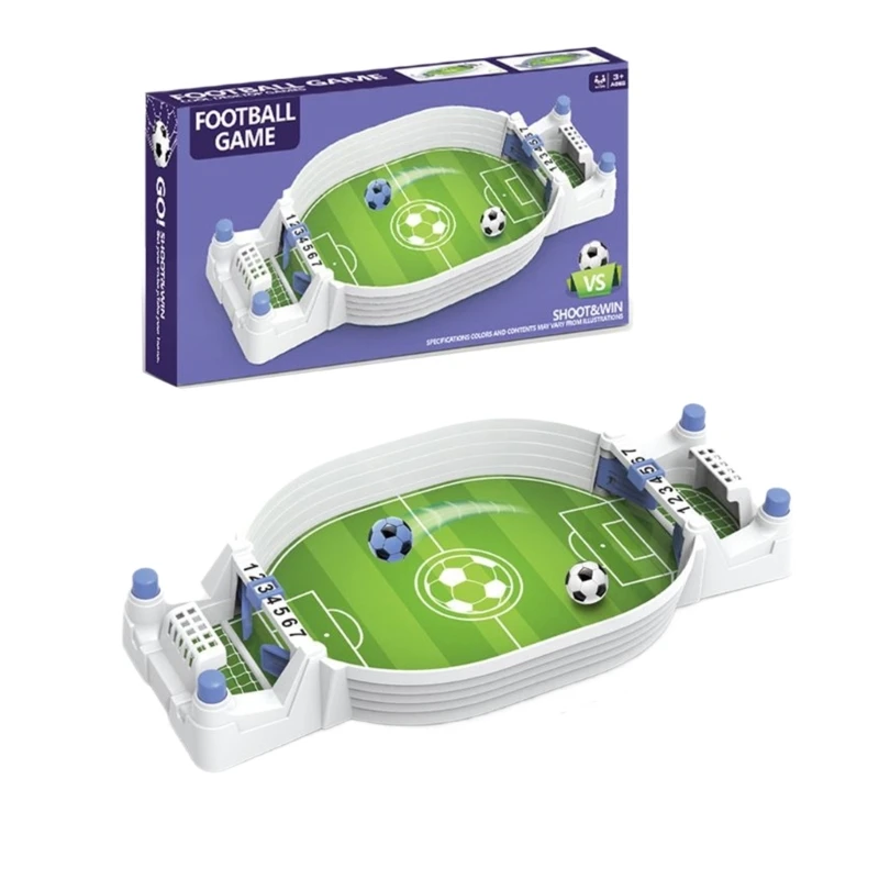 Mini Tabletop Soccer Game with 2 Footballs Realistic Interactive Desktop Football Game Board for Gathering Entertainment