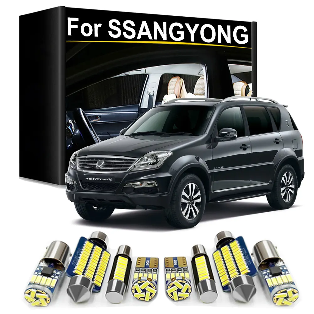 Interior LED Light Kit For Ssangyong Korando KJ C Rexton Musso Actyon Sports 1 2 Grand Tivoli Turismo Kyron Accessories Canbus