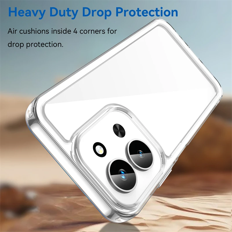 โปร่งใสสําหรับ Xiaomi Redmi 15C กรณี Anti-KNOCK ซิลิโคนที่มีสีสัน Redmi 15C สําหรับ Redmi 15C กันกระแทกโทรศัพท์กรณี