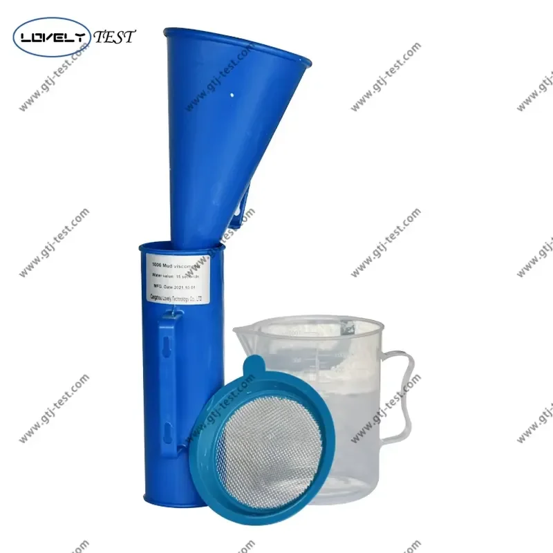 Portable Marsh Funnel Viscometer Measuring Cup High Accuracy 1 Year Warranty for Oil Testing