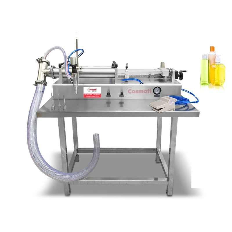 

Semi-auto Horizontal Detergent Liquid Body Lotion Filler Pneumatic Hand Wash Shampoo Filling Machine