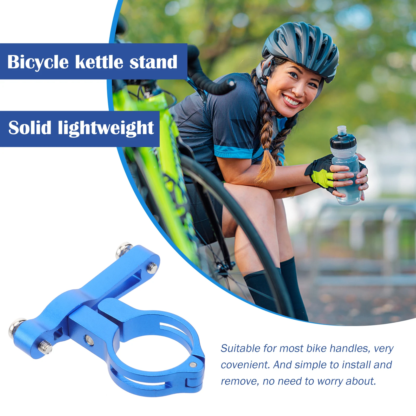 

Bottle Holder Adapter Bike Water Cup Rack Base Kettle Clamp Lightweight Durable Aluminum Alloy Suitable Most Handles Change