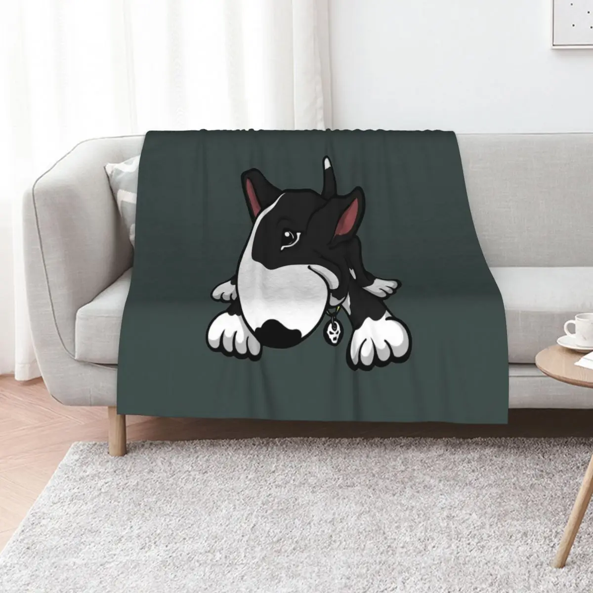 

Let's Play English Bull Terrier Black Throw Blanket cosplay anime Summer Beddings Personalized Gift blankets and throws Blankets