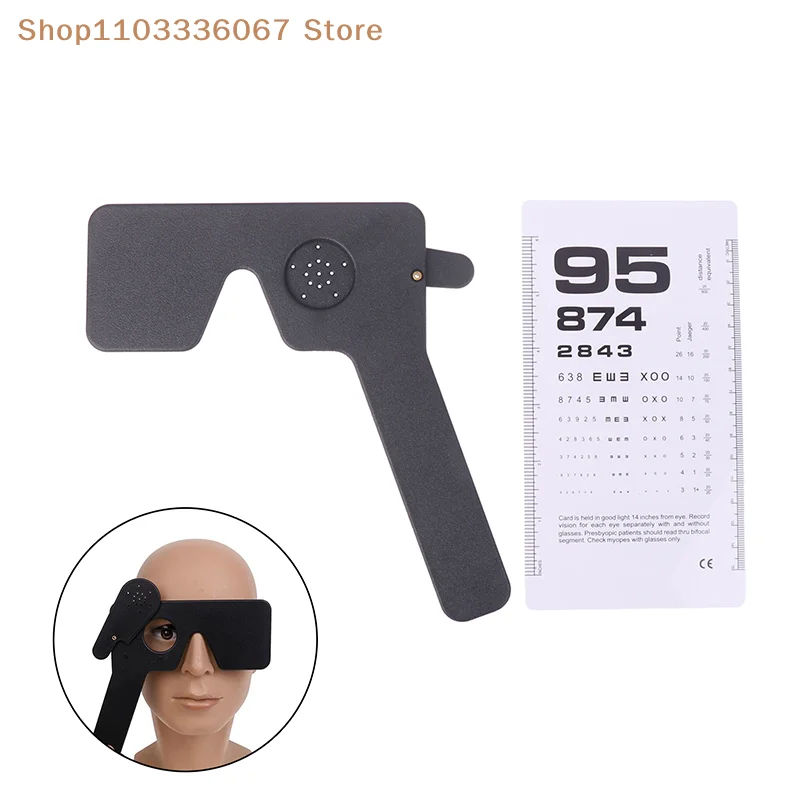 【HL】Occluder Multi 17 Pin Hole Hand Occluder Optometry Instrument Tool With Eye Test Chart
