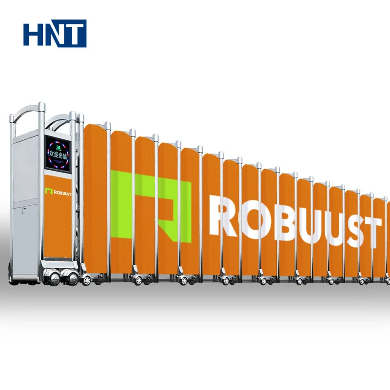 custom.HNT Industrial Security Factory Company Front Main Gate Automatic Commercial Fence Telescopic Retractable Slidin